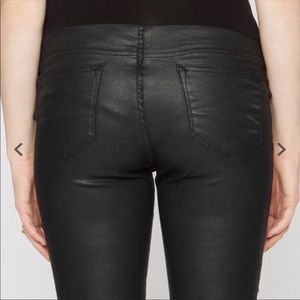 Vigoss Black Faux Leather Maternity Jeans